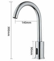 Robinet mitigeur de lavabo de salle de bain sans contact électrique automatique Capteur de robinet d'eau en acier inoxydable Robinet à capteur infrarouge d'hôtel