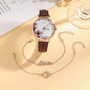 Coffret cadeau pour petite amie, ensemble vintage <span class=keywords><strong>marron</strong></span> 3 pièces comprenant une <span class=keywords><strong>montre</strong></span> à mouvement quartz étanche et un <span class=keywords><strong>bracelet</strong></span> d'amour - Product Image 5