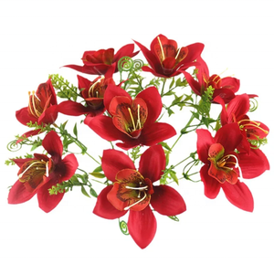 10 Pièces/Bouquet d'Orchidées Artificielles Blanches en Soie pour DIY, Mariage, Décoration de Chemin, Maison, Bureau, Vase, Accessoires, Fausses Fleurs - Product Image 6