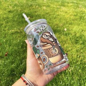 Paquete de 60 Vasos de Plástico PET Transparente de 16oz, Irrompibles, con Tapa de PP y Pajita, para Bebidas, con Logotipo Personalizado - Product Image 3