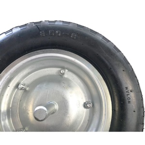 13 Inch Pneumatic Rubber <strong>Tire</strong> with Aluminium Steel Rim Axle Adjustable Sleeve Length 350-8 for <strong>Wheelbarrow</strong> New - Product Image 5