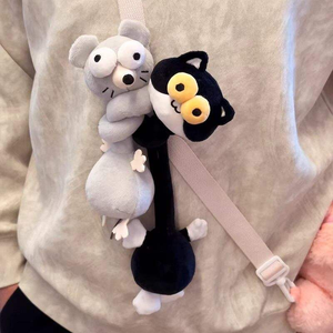 Langehalsige Chinese dierenriem knuffels met schattige grappige ontwerpen, grote ogen, verpakt in een zak, accessoires, speelgoed - Product Image 2