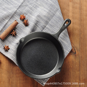 <b>Cast</b> Iron Frying Pan Round Non Stick Durable For Induction Cooking Pancake Crepe Egg Griddle <b>Hand</b> Wash Only - Product Image 1