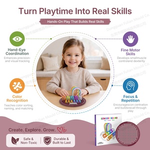 Planche <span class=keywords><strong>d</strong></span>'activités sensorielles FLwarm en silicone, jouet anti-stress éducatif et apaisant pour l'anxiété, le TDAH et l'autisme, pour les enfants de 3 à 14 ans et plus - Product Image 5