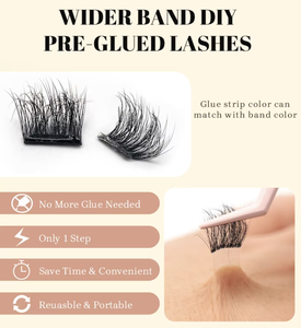 ขนตาปลอมแบบติดเอง DIY พร้อมกาวในตัว ขนตาแบบเป็นช่อ  แบบหนาและแบบธรรมชาติ - Product Image 6