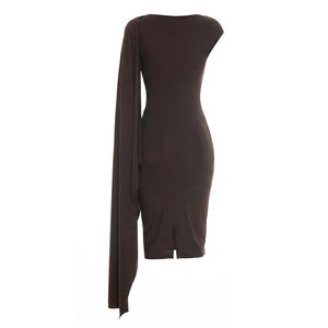 Viviblook Q26DS066 Vestido de Fiesta para Mujer, Nuevo Modelo de Verano, Color Sólido, Casual, Sin Mangas, Cuello Irregular, Corte Ajustado - Product Image 6