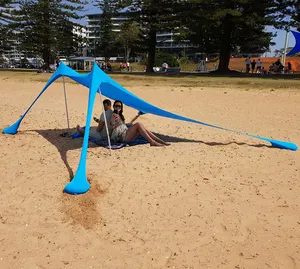 UPF 50 + işık güneşlik Pop Up plaj çadırı, taşınabilir Premium kamp açık gölge plaj çadırı güneş barınak ile kum kürek