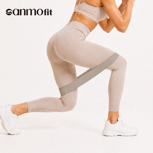 Fabrik-Großhandel: Individuelles Logo Silikon-Widerstandsband, Rutschfestes Stretch-Band für Hüfte, Beine, Taille, Pilates, Yoga, Workout und Training - Product Image 1