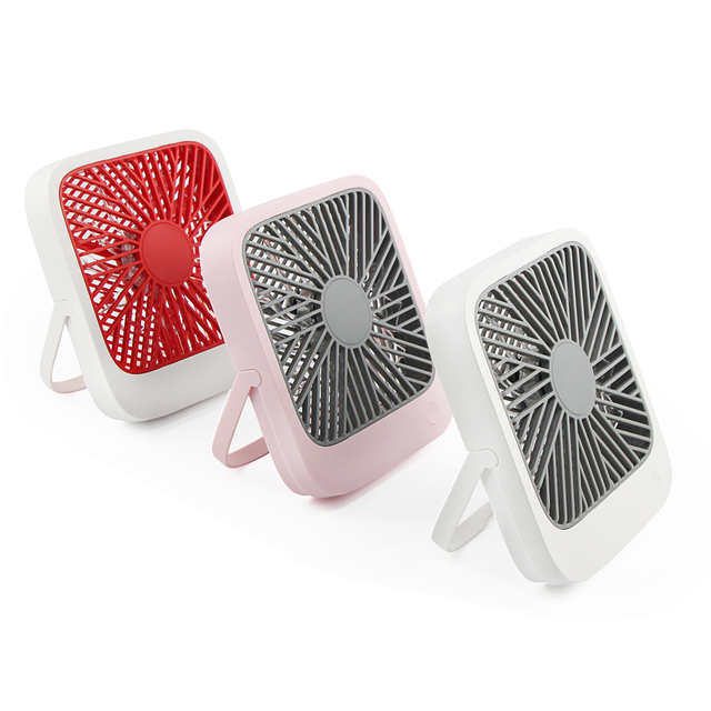 2025 Newest 1400mAh USB Rechargeable Foldable Ultra-Thin Desktop Fan Portable Wearable Home Office Household Use Promotion Gift