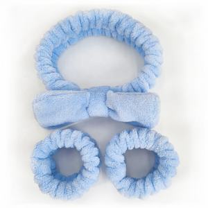 مجموعة غسيل الوجه متعددة الألوان عصابة رأس سبا من الفانيلا مع شعار مخصص عصابة رأس للحمام للنساء والفتيات أزواج عصابة غسل معصم سبا - Product Image 5