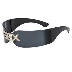 แว่นกันแดด Psn Rimless Shield Uv400 สไตล์พังก์ สำหรับผู้ใหญ่ ป้องกันแสงแดด - Product Image 2