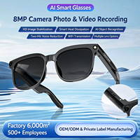 Lunettes Intelligentes IA 800W Pixel Anti-tremblement pour Capture Photo/Vidéo, Reconnaissance d'Objets et Traduction en Temps Réel (OEM/ODM)
