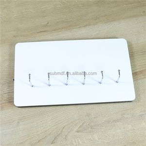 Nuovo Disegno 6 Gancio <span class=keywords><strong>In</strong></span> Bianco di <span class=keywords><strong>Legno</strong></span> MDF Sublimazione Supporto chiave - Product Image 6