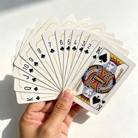 Cartes à jouer personnalisées OEM avec bord doré, cartes de poker en lin de luxe personnalisées avec logo