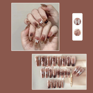 Kit de manicura perfecta de nuevo diseño <span class=keywords><strong>2023</strong></span>, Punta francesa, mariposa acrílica, prensa portátil en las <span class=keywords><strong>uñas</strong></span> - Product Image 2