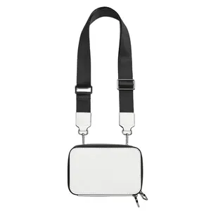 Custom Logo Saffinao Leather Mens Small Crossbody Sling Shoulder Messenger Bag For Men