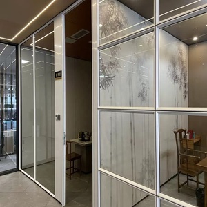 Tường kính có thể hoạt động có thể tháo rời âm thanh vách ngăn có thể gập lại với cửa phân chia vách ngăn gấp di động cho văn phòng - Product Image 3