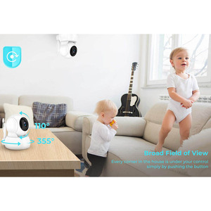 1080P HD 5200MAh Theo Dõi Nhiệt Độ Âm Thanh 2 Chiều Bài Hát Ru 5 "Máy Ảnh Trẻ Em Pan-Tilt Màn Hình Video Cho Bé - Product Image 5