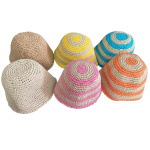 Custom Paper Straw Hat Womens Casual Cycling Bucket Sun Hat Packable Floppy Beach Hats Summer Travel Accessories - Product Image 1