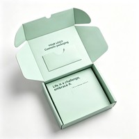Boîte d'expédition en papier kraft pour cosmétiques haut de gamme, impression personnalisée du logo à l'encre de soja, vente en gros