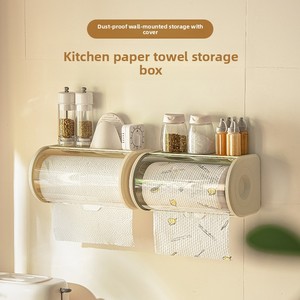 Boîte à mouchoirs murale GREENSIDE pour <span class=keywords><strong>cuisine</strong></span> et salle de bain, en PET, avec couvercle, anti-poussière, design moderne et minimaliste - Product Image 2