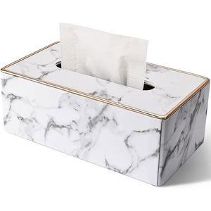 Wholesale Pu Leather Rectangular <b>Tissue</b> Box Cover <b>Tissue</b> Box Case Organizer Napkin <b>Paper</b> Box Holder With Magnetic Bottom - Product Image 2