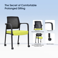 Chaise de formation pliable en maille avec tablette d'écriture, ergonomique et empilable, idéale pour les réunions de bureau et les salles de classe - Meilleure vente
