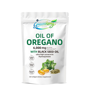 Formula Efficace Estratto di Origano Biologico Integratore Erboristico ad Alta Potenza Capsule Morbide di Origano e Olio di Semi Neri - Product Image 1