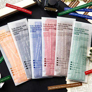 100 pièces/paquet Autocollants en papier long format pour journal intime, série de fragments rétro, décoration de carnet DIY, <span class=keywords><strong>collage</strong></span>, 6 modèles - Product Image 2