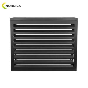 Capot extérieur de climatiseur anti-grêle noir couvercle de <span class=keywords><strong>pompe</strong></span> à <span class=keywords><strong>chaleur</strong></span> métal alliage d'aluminium climatiseur unité externe housse de protection - Product Image 2
