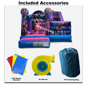 Château gonflable commercial pour enfants et tout-petits, avec toboggan, thème K-PoP Demon Hunters, pour l'extérieur - Product Image 5