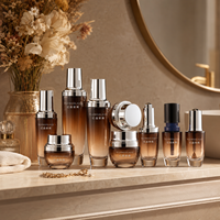 Ensemble d'emballages cosmétiques en verre de haute qualité avec flacon pompe et pot à crème 120ml 100ml 60ml 40ml 30ml 15ml pour les soins de la peau