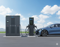 EVMATE Estación de Carga Rápida para Vehículos Eléctricos de 400KW de Alta Potencia, Tipo Dividido CCS2 CHAdeMO, Cargador Comercial para Vehículos Eléctricos IP55 OCPP