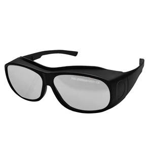 Gafas de seguridad para láser, montura negra, 125 mm de longitud, 35 g de peso, 900-2000 nm, OD5+, certificación CE, para protección contra la radiación de luz - Product Image 2