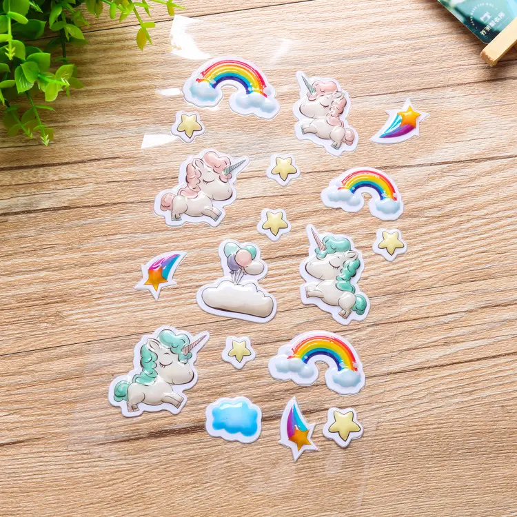 Vele Opties Hologram Pvc Zacht Pvc Hard Pvc Custom 3d Schuim Gezwollen Sticker Voor Kids