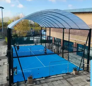 Padel Court Panoramic 360 With Roof Cover Roof For Padel Courts Padel Court With Roof Outdoor