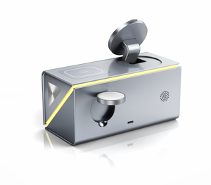 Estación de Carga Inalámbrica con Reloj Despertador, Novedad 6 en 1, Multifuncional de Escritorio, Cargador Inalámbrico Rápido 3 en 1 para Teléfono Móvil Inteligente - Product Image 4