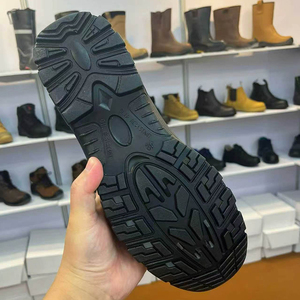 DSF53 Botas de trabajo de seguridad de cuero negro para hombre, suela impermeable antipinchazos, calzado de protección industrial para todas las estaciones - Product Image 3
