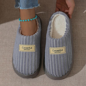 Nouveaux produits en gros : Chaussons d'intérieur à semelle EVA avec doublure en peluche, quantité minimale de commande - Product Image 2