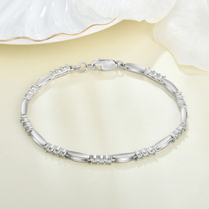 Vòng tay tennis bạc 925 cao cấp đính kim cương, trang sức tinh xảo, khóa an toàn, vòng tay đá quý dành cho nữ và nam - Product Image 3