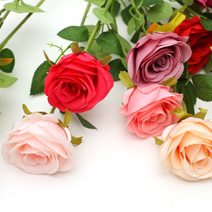 Ramo de Rosas Artificiales de 50 cm de Altura, Simulación de Plástico, Decoraciones para Bodas, Adornos de Mesa para Interiores - Product Image 2