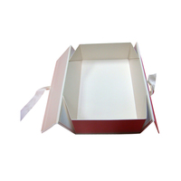Boîte pliable en papier personnalisé 50 pièces, emballage cadeau rigide avec ruban