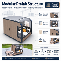 Maison Modulaire Préfabriquée de Luxe Moderne, Pod de Vie Modulaire Entièrement Intégré, Cabine Mobile Personnalisable en Couleurs pour Hôtels Haut de Gamme