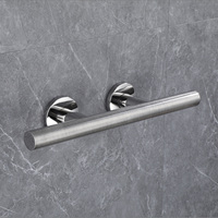 Barre de repose-pieds de douche moletée murale en acier inoxydable 304, marchepied antidérapant pour salle de bain