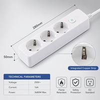 Prise industrielle EU en gros, ABS, 220V/110V, rallonge IP44, câble de 2m, mise à la terre standard, interrupteur marche/arrêt durable, 3 prises EU