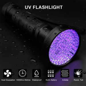 Đèn Pin Đen UV 395nm 18W Máy Dò Bọ Cạp Nước Tiểu Thú Cưng Đèn Pin LED UV 100 - Product Image 2