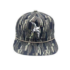 Gorra de Béisbol Plana de 5 Paneles con Diseño de Camuflaje para Hombre, Gorra de Papá con Logotipo de Animal Personalizado y Dobladillos de Cuerda a la Moda - Product Image 1