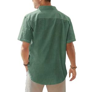 Custom Clothes <b>Men</b> T-<b>shirt</b> <b>Linen</b> <b>Short</b> <b>Sleeve</b> Casual <b>Shirts</b> Plus Size <b>Men's</b> <b>Shirts</b> Summer Tops With Pocket <b>Shirts</b> for <b>Men</b> - Product Image 4