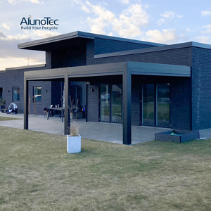 AlunoTec-Gazebo de jardín al aire libre, persiana motorizada para Patio, Kits de <span class=keywords><strong>toldo</strong></span>, pérgola Solar de aluminio, <span class=keywords><strong>3x4</strong></span> - Product Image 2