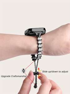 <span class=keywords><strong>Bracelet</strong></span> de montre en acier inoxydable pour femme, design coquille de diamant, bijoux de luxe, pour <span class=keywords><strong>Apple</strong></span> <span class=keywords><strong>Watch</strong></span> 8 7 6 5 4 - Product Image 2